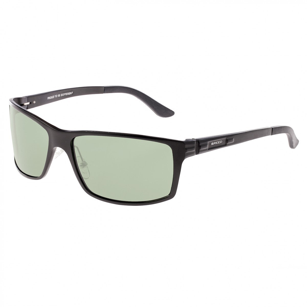Breed Kaskade Aluminium Polarized Sunglasses - Black/Black - BSG016BK