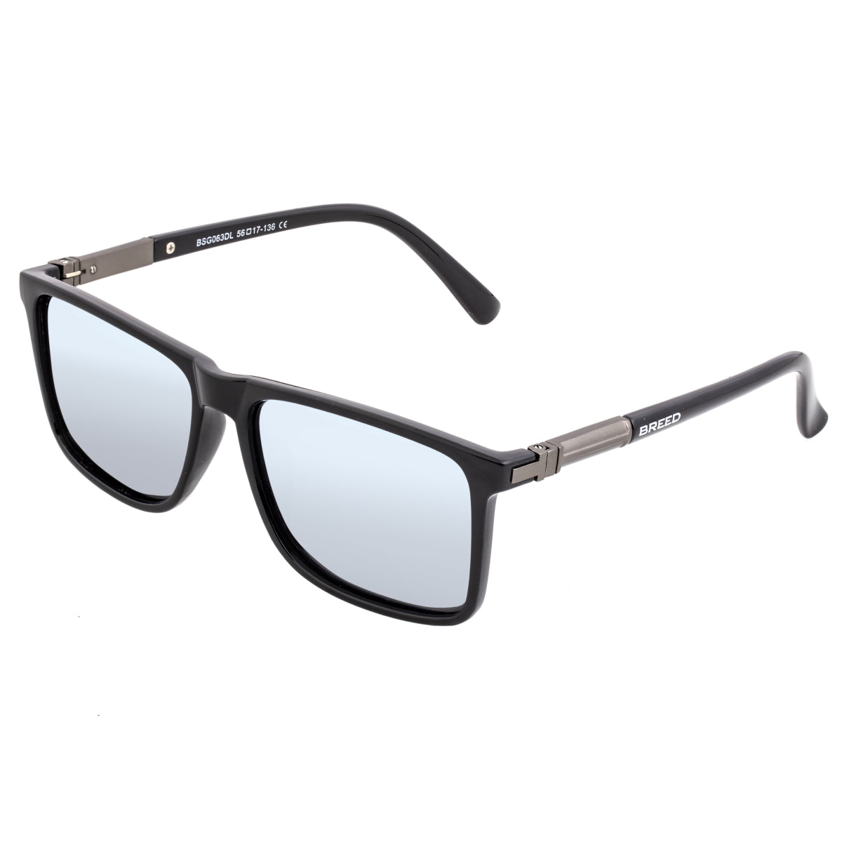 Breed Caelum Polarized Sunglasses - Black/Silver - BSG063DL