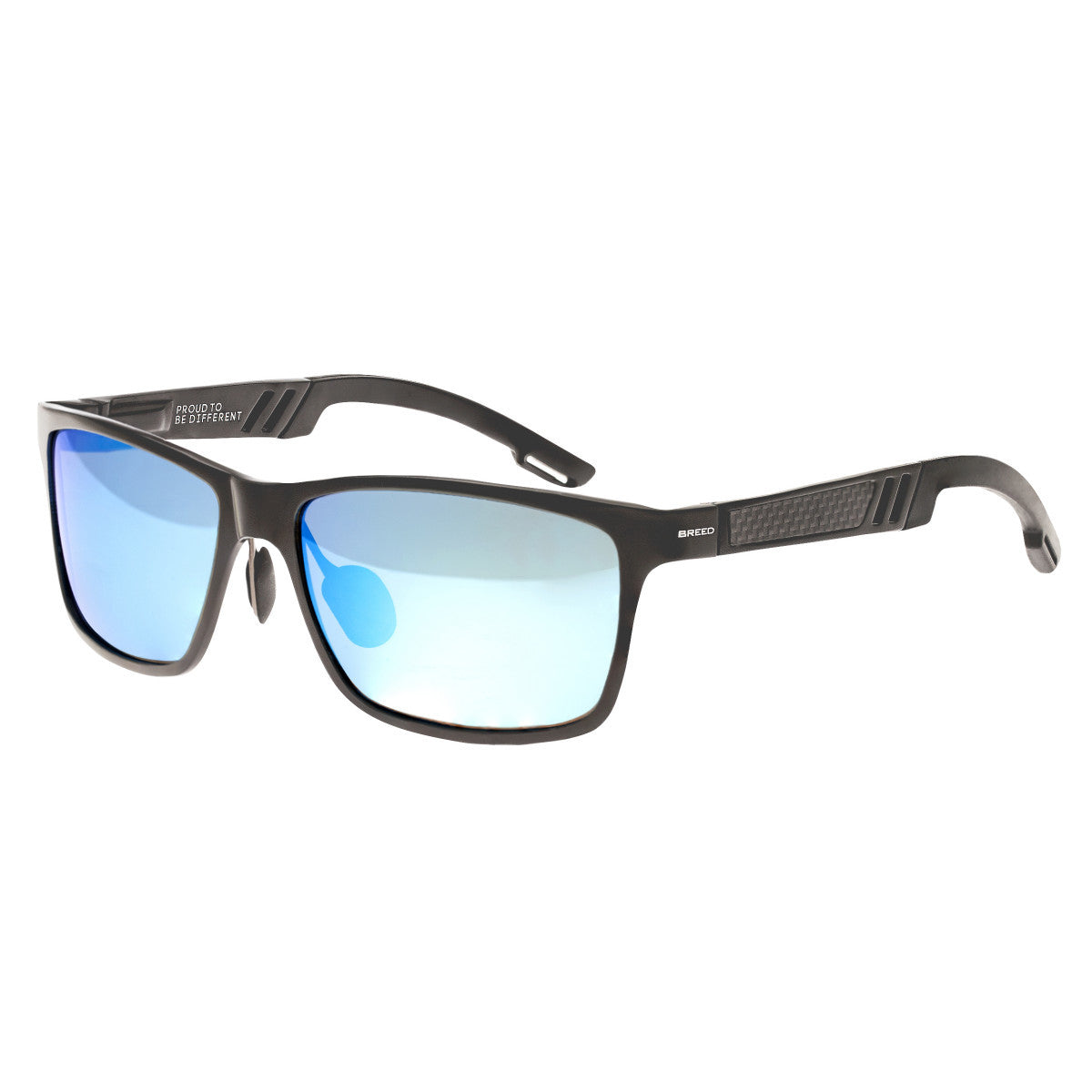 Breed Pyxis Titanium Polarized Sunglasses - Gunmetal/Blue - BSG024BL