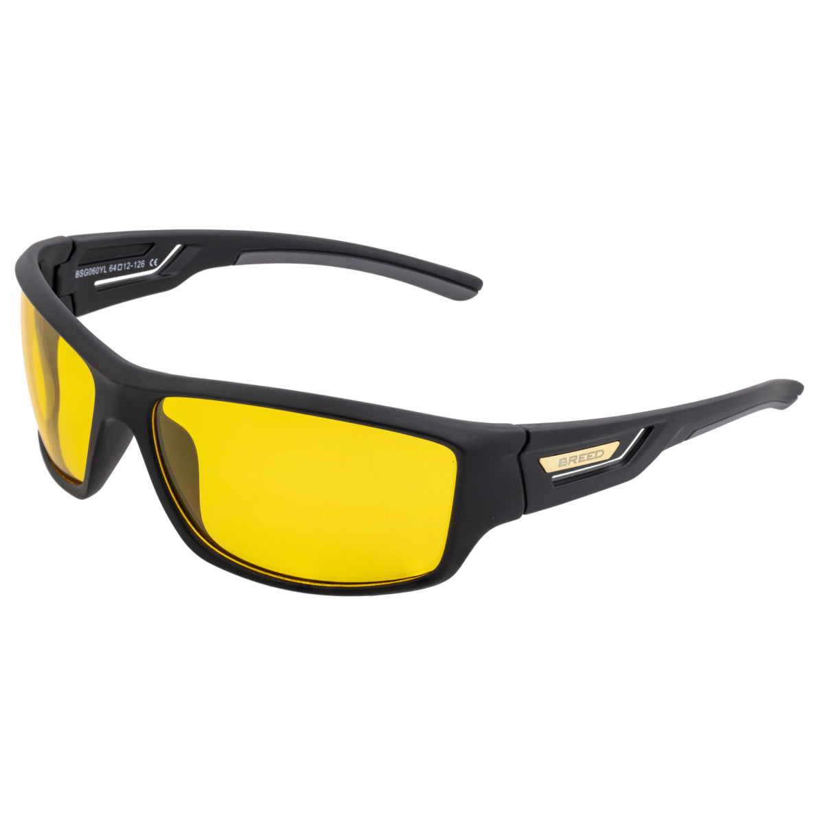 Breed Aquarius Polarized Sunglasses - Black/Yellow - BSG060YL