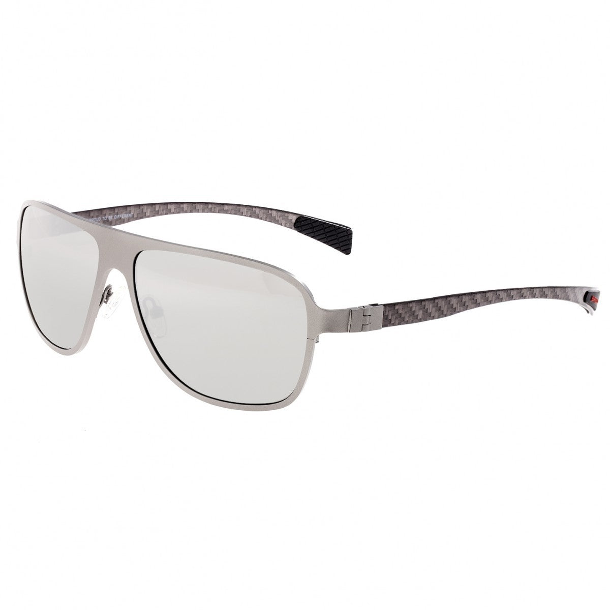 Breed Atmosphere Titanium and Carbon Fiber Polarized Sunglasses - Silver/Silver - BSG004SR