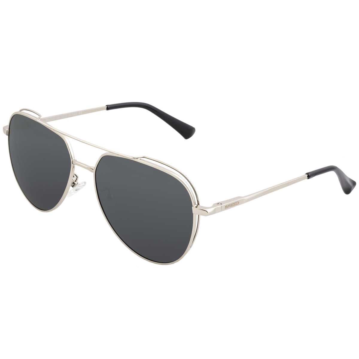 Breed Lyra Polarized Sunglasses - Silver/Black - BSG061SL