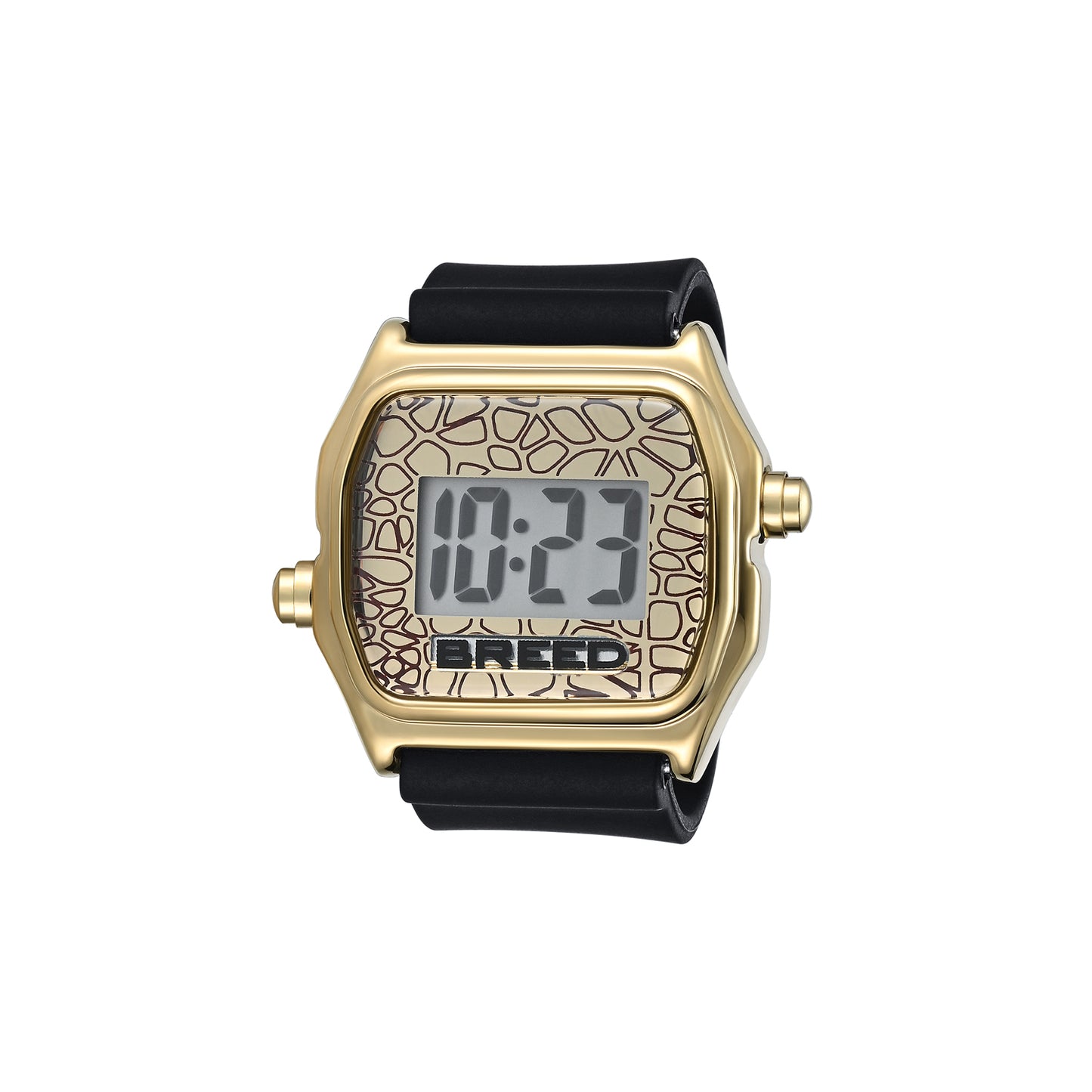 Breed Austin LCD Silicone Ring Watch - Gold/Black - BRD9603