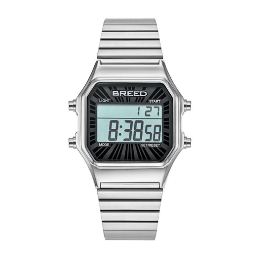 Breed Terra LCD Bracelet Watch - Silver - BRD9701