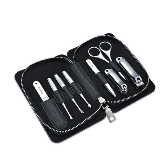 Breed Nitro 8 Piece Surgical Steel Groom Kit - Carbon Fiber - Steel - BRDGRMKIT-CF01