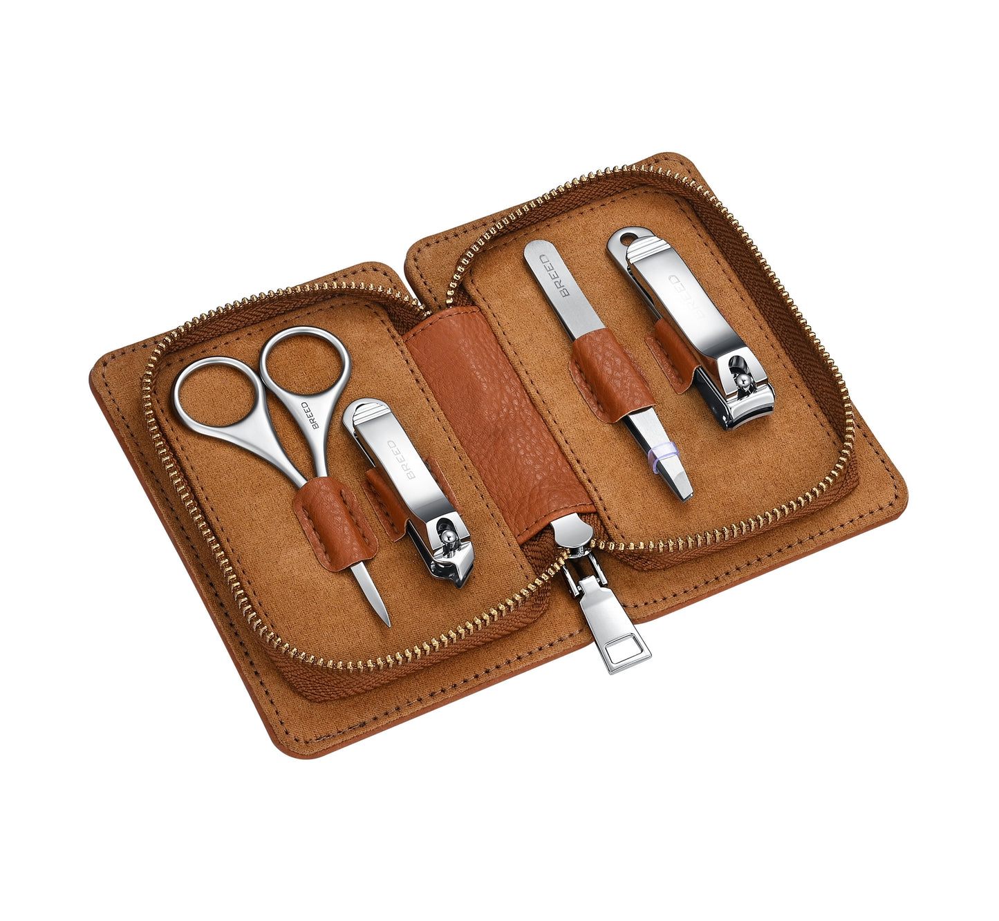 Breed Turbo 4 Piece Surgical Steel Groom Kit - Carbon Fiber - Bronze - BRDGRMKIT3-CF02