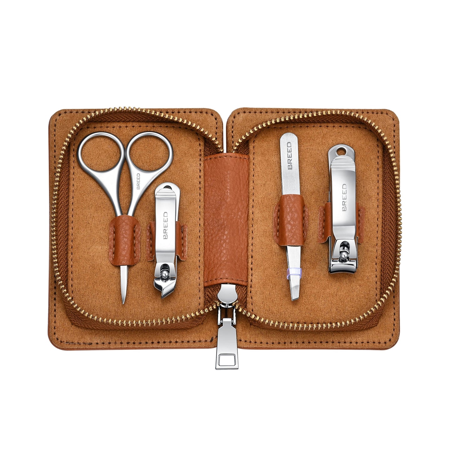Breed Turbo 4 Piece Surgical Steel Groom Kit - Carbon Fiber - Bronze - BRDGRMKIT3-CF02