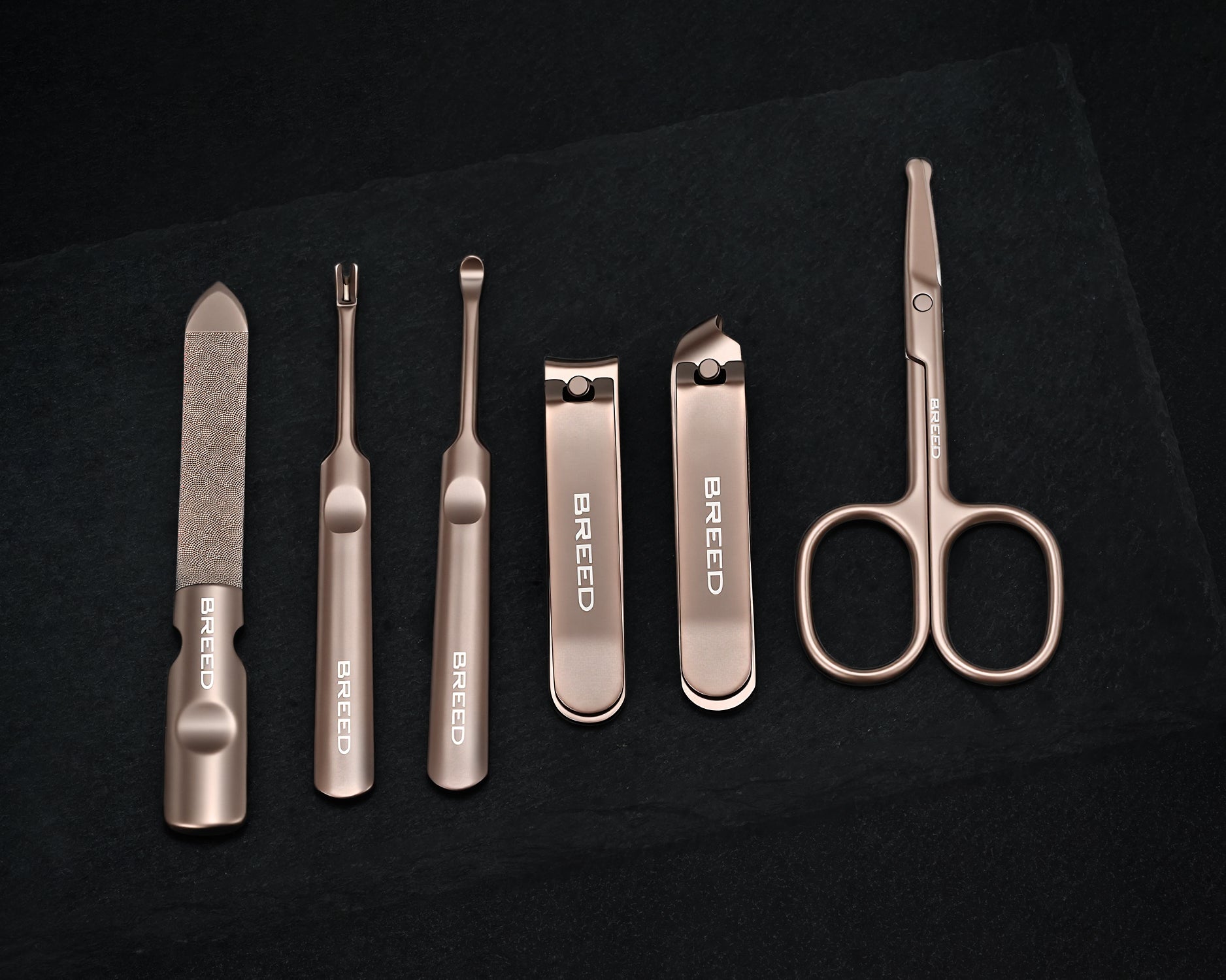 Breed Excalibur 6 Piece Surgical Steel Groom Kit - Blue - BRDGRMKIT6-BLU