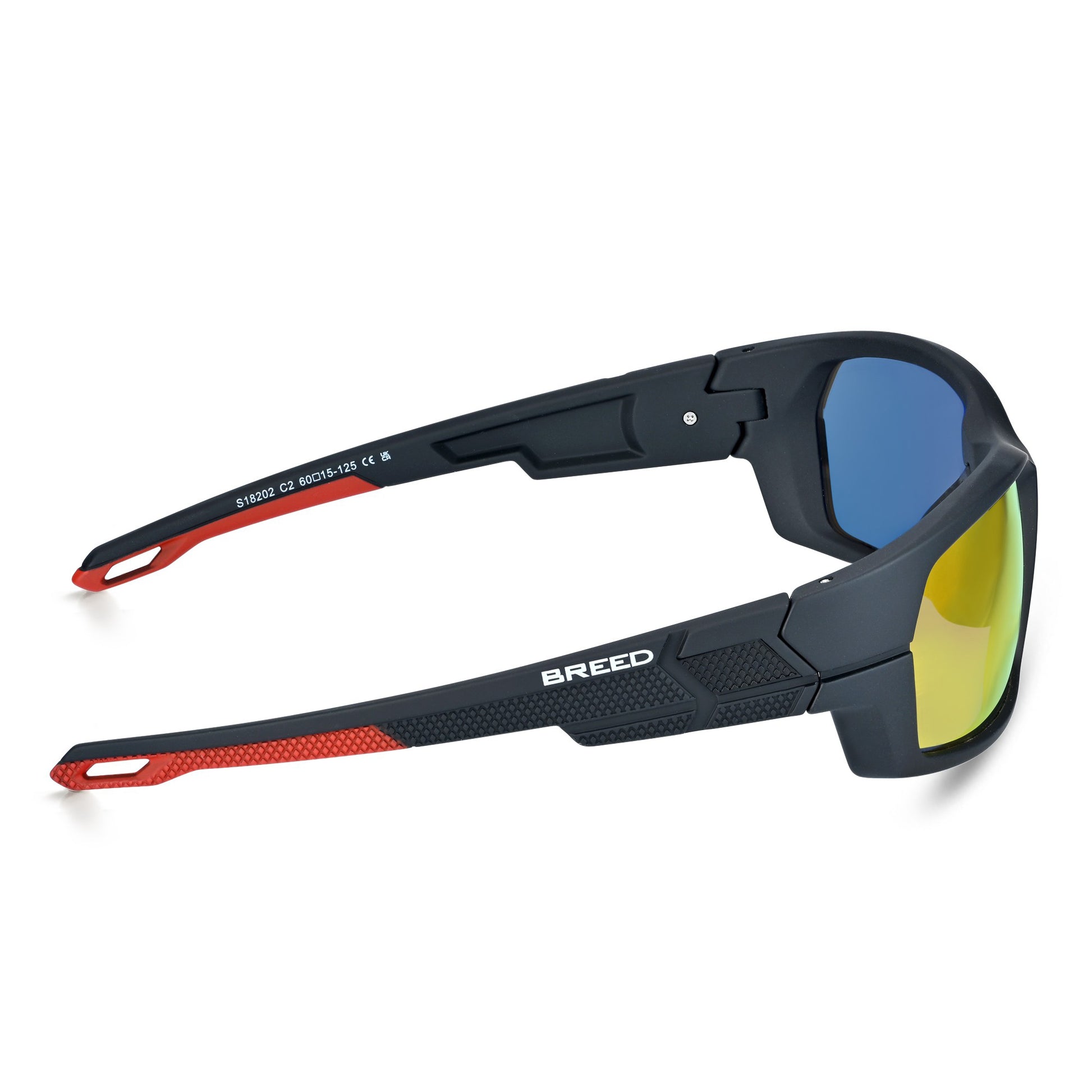 Breed Sirus Polarized Sunglasses - Black/Red - BSG069C2