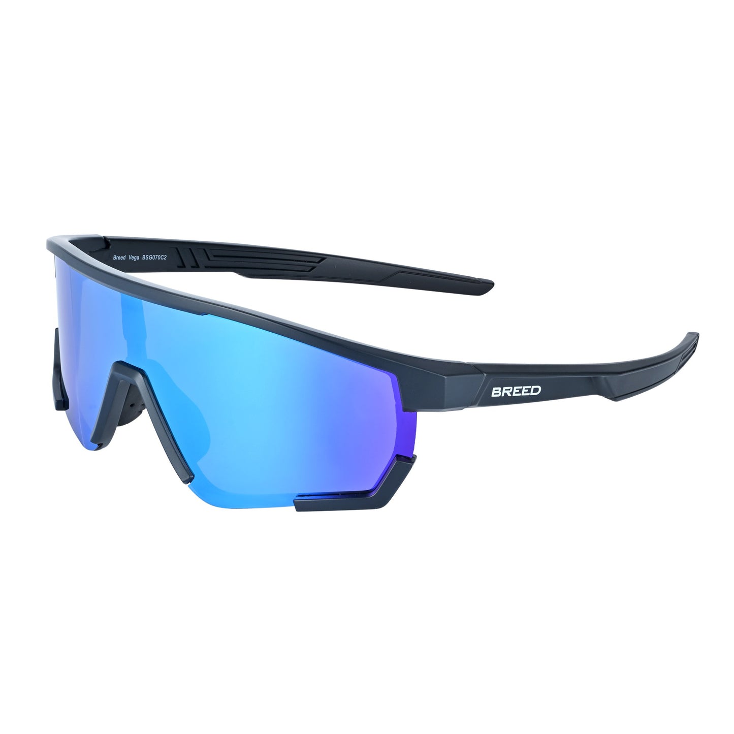 Breed Vega Polarized Sunglasses - Black/Blue - BSG070C2