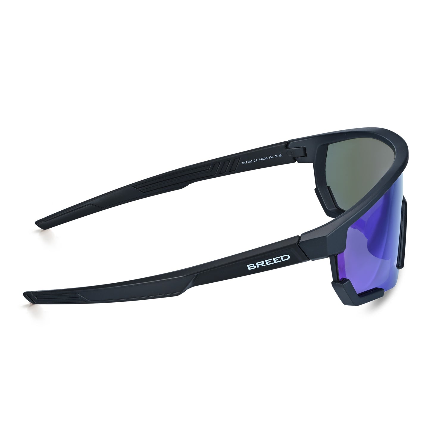Breed Vega Polarized Sunglasses - Black/Blue - BSG070C2