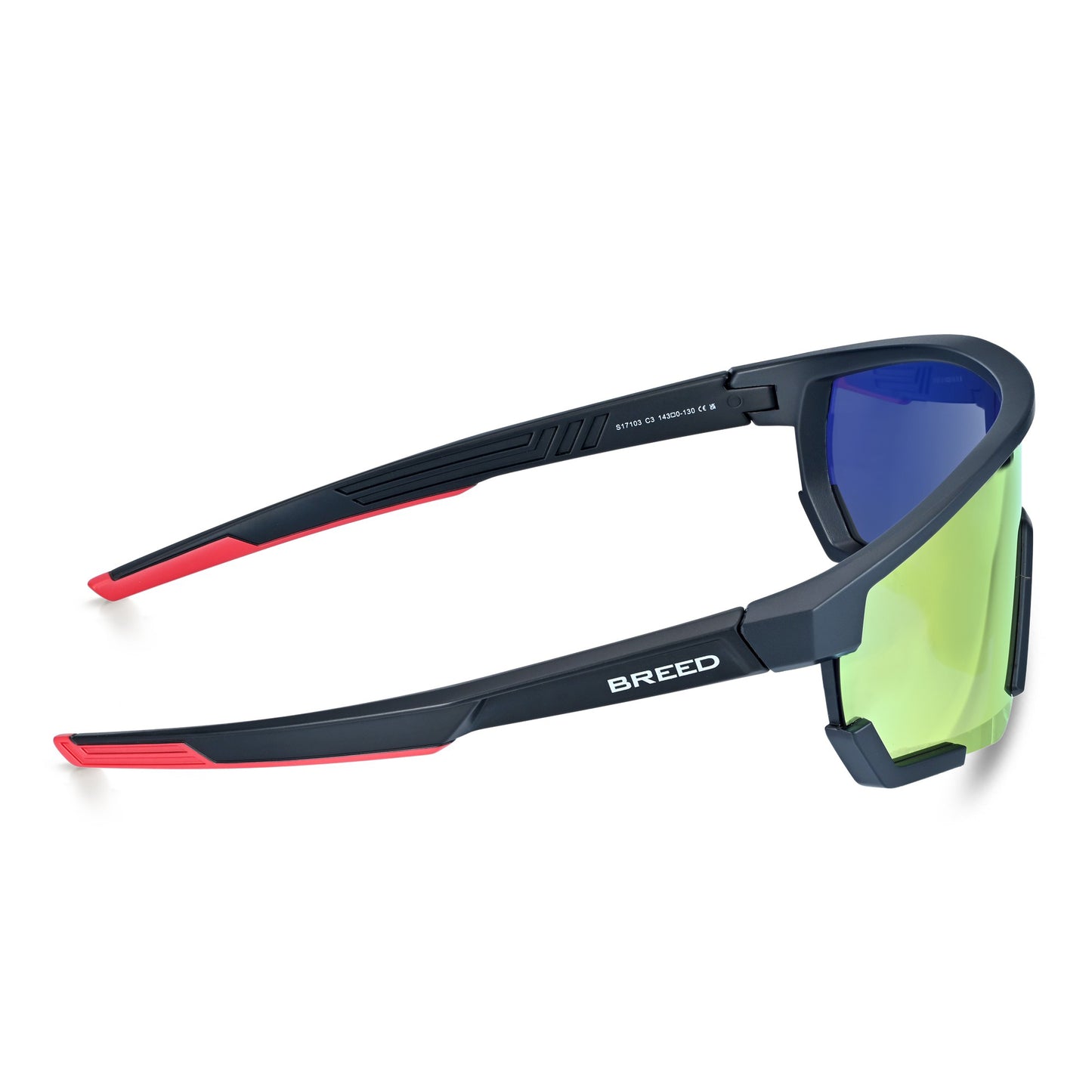 Breed Vega Polarized Sunglasses - Black/Red - BSG070C3