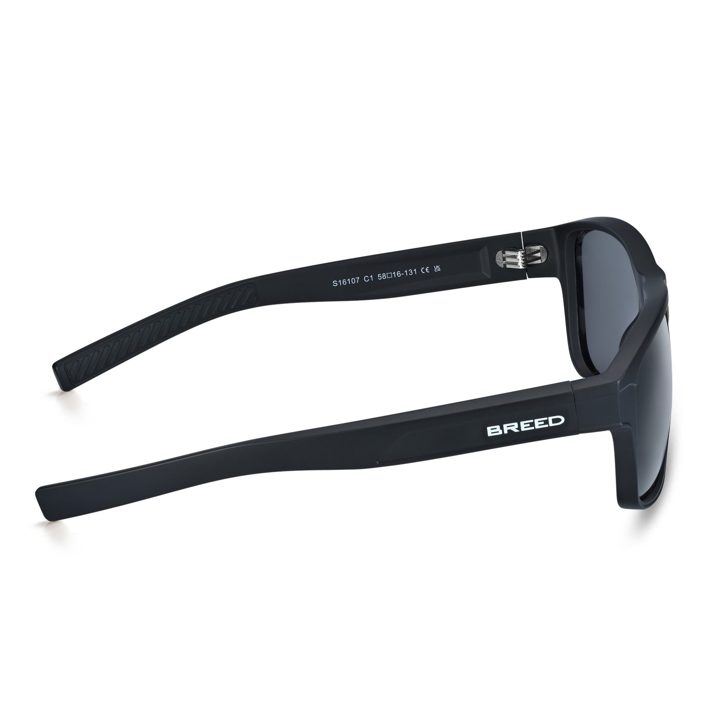 Breed Astor Polarized Sunglasses - Black/Black - BSG072C1