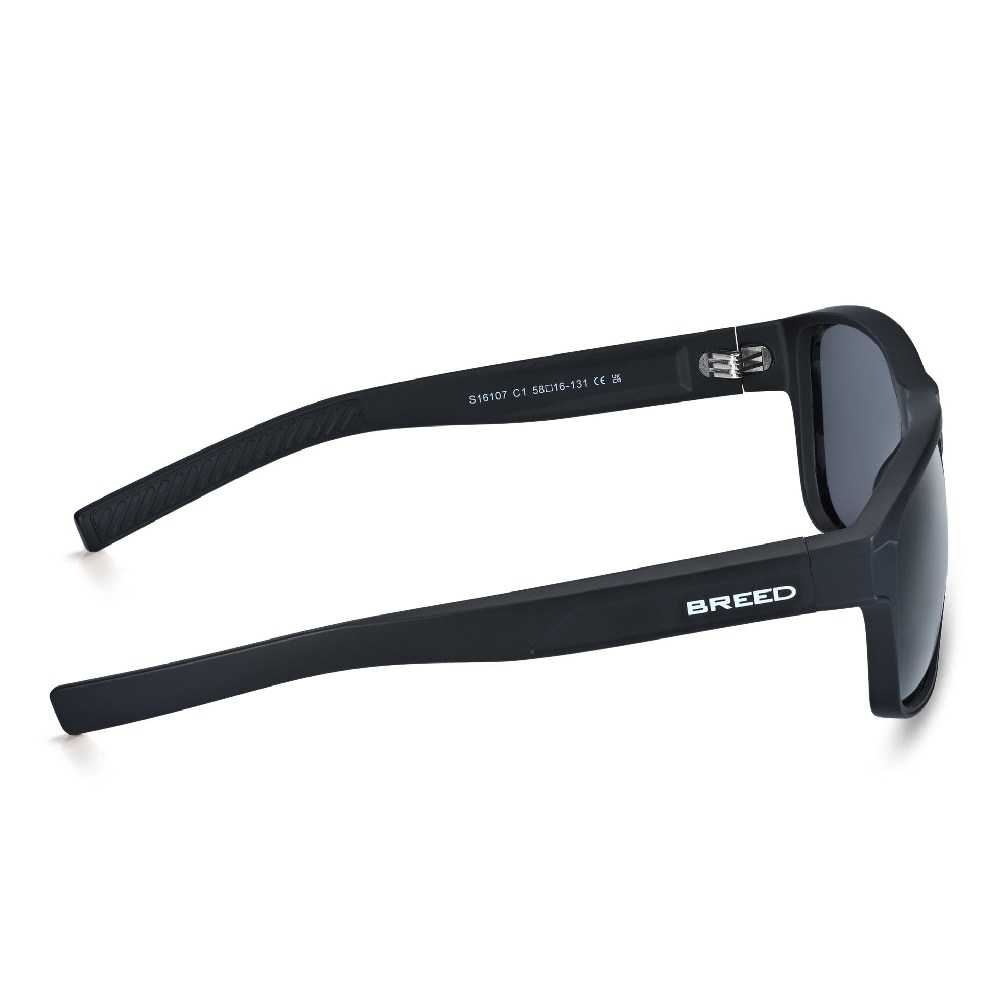 Breed Astor Polarized Sunglasses - Black/Black - BSG072C1