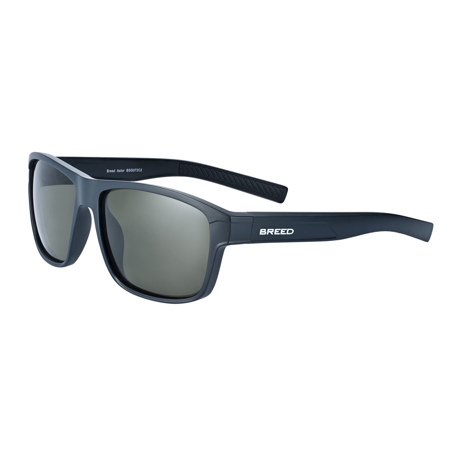 Breed Astor Polarized Sunglasses - Black/Green - BSG072C2
