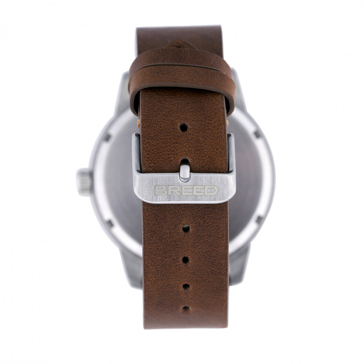 Breed Renegade Leather-Band Watch - Black/Brown - BRD7705