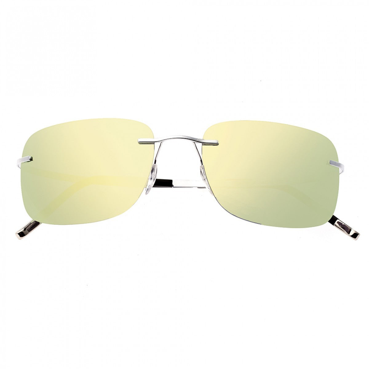 Breed Orbit Titanium Polarized Sunglasses - Silver/Yellow - BSG042SL