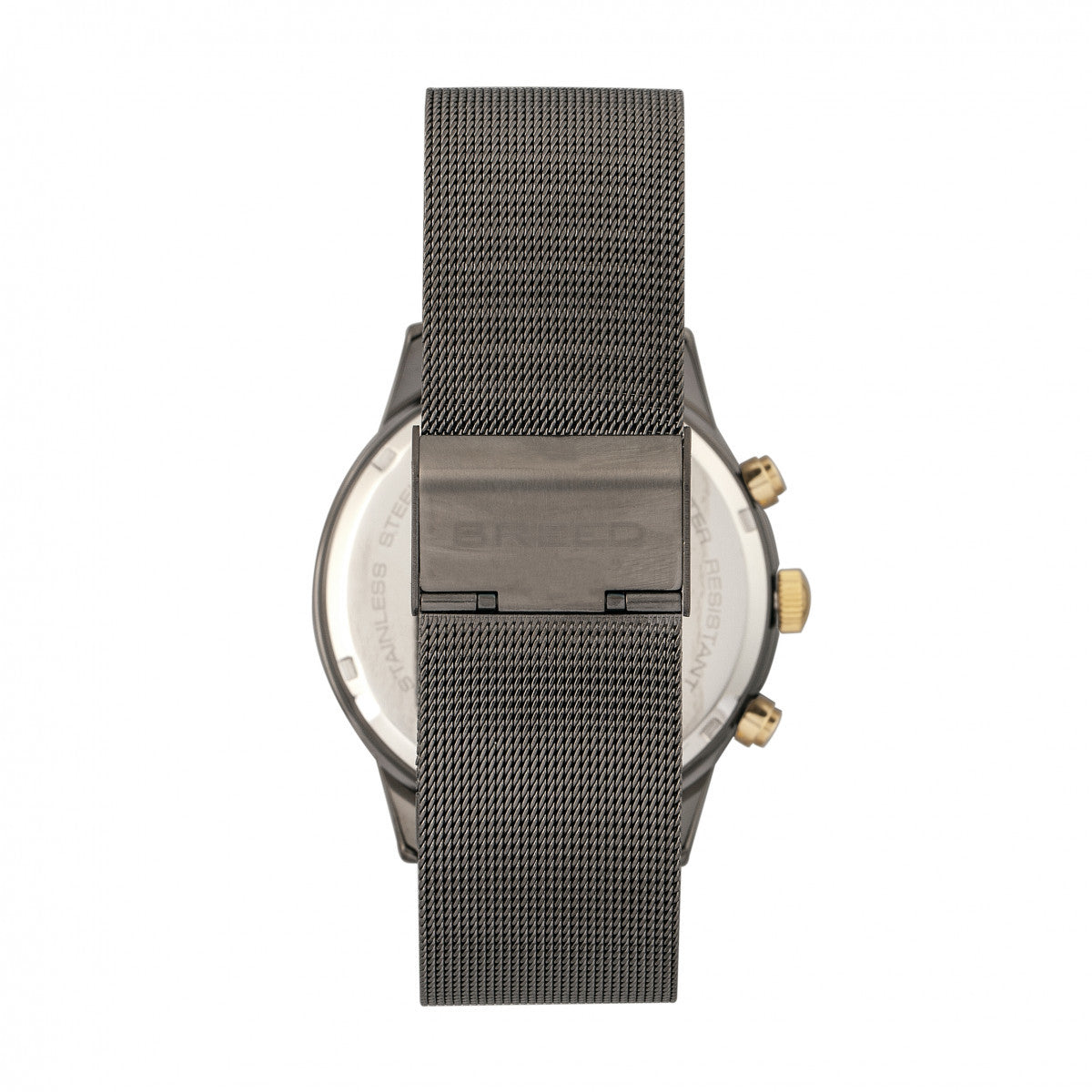 Breed Espinosa Chronograph Mesh-Bracelet Watch w/ Date - Gunmetal - BRD7604