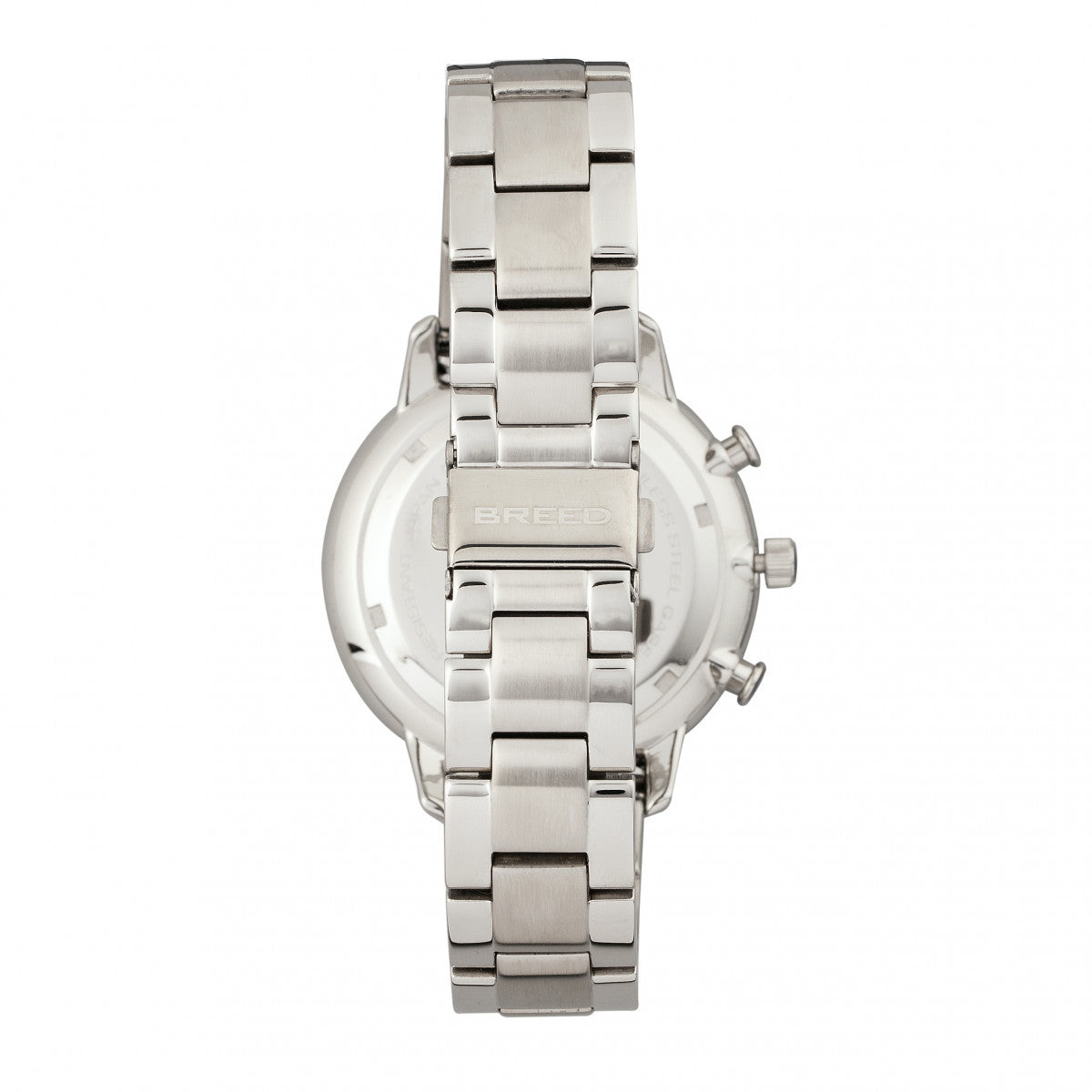 Breed Holden Chronograph Bracelet Watch w/ Date - Silver/Black - BRD7802