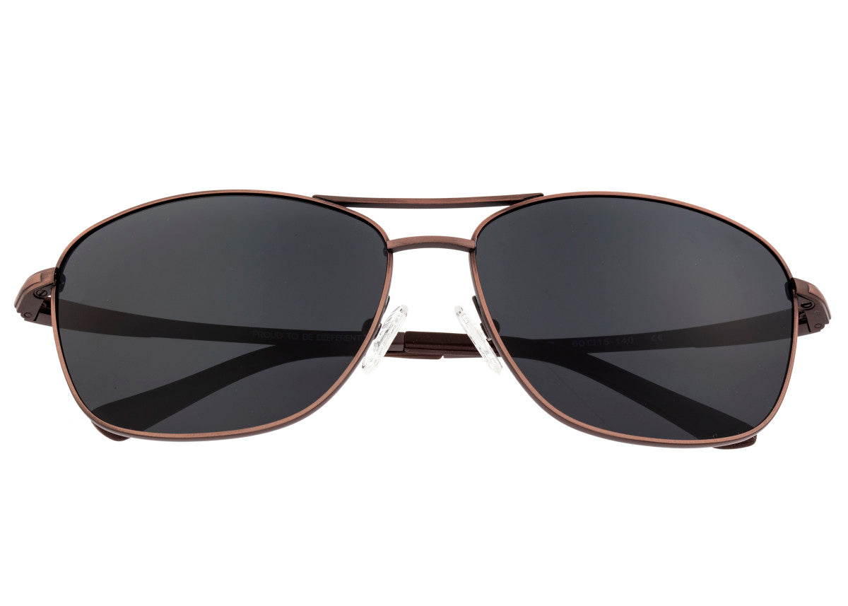 Breed Hera Titanium Polarized Sunglasses - Brown//Black - BSG054RB
