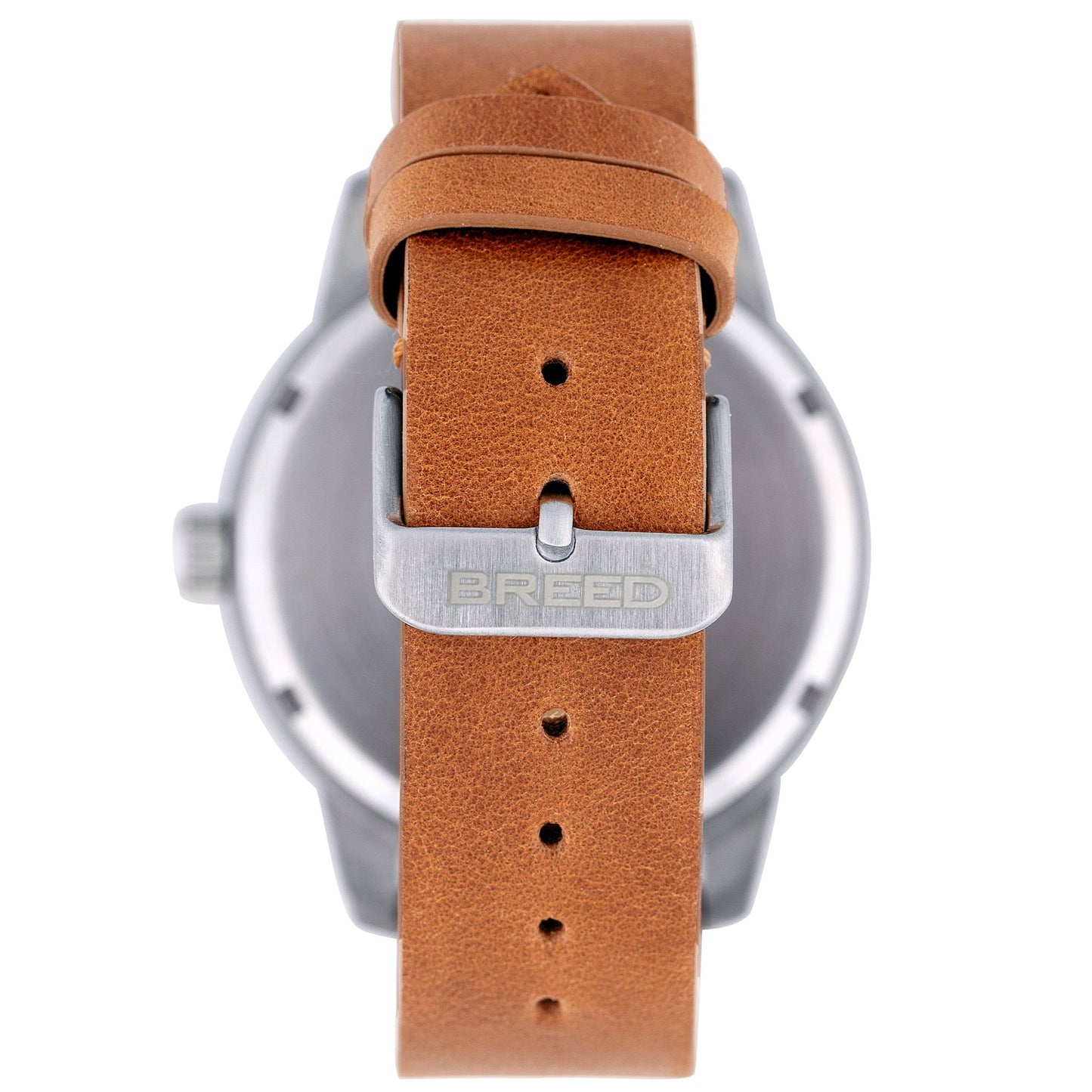 Breed Renegade Leather-Band Watch - Grey/Brown - BRD7703