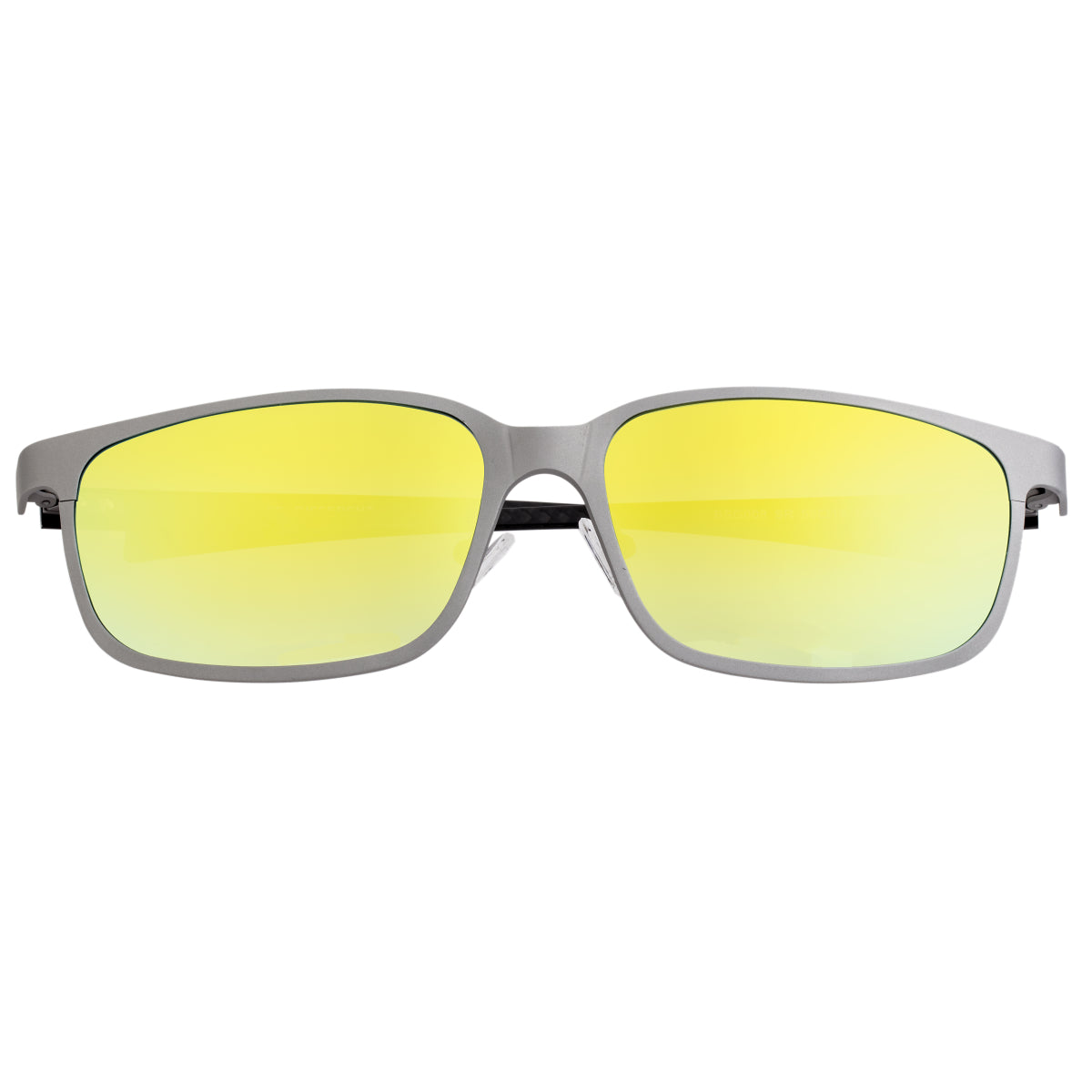 Breed Neptune Titanium and Carbon Fiber Polarized Sunglasses - Silver/Gold-Yellow - BSG008SR