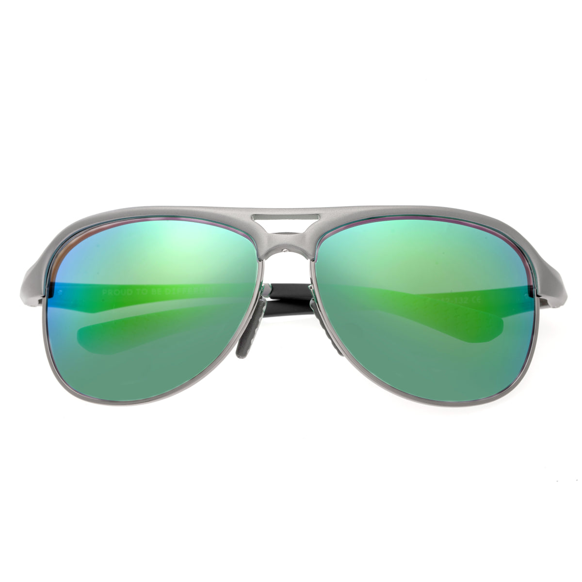 Breed Jupiter Aluminium Polarized Sunglasses - Silver/Blue-Green - BSG019SR