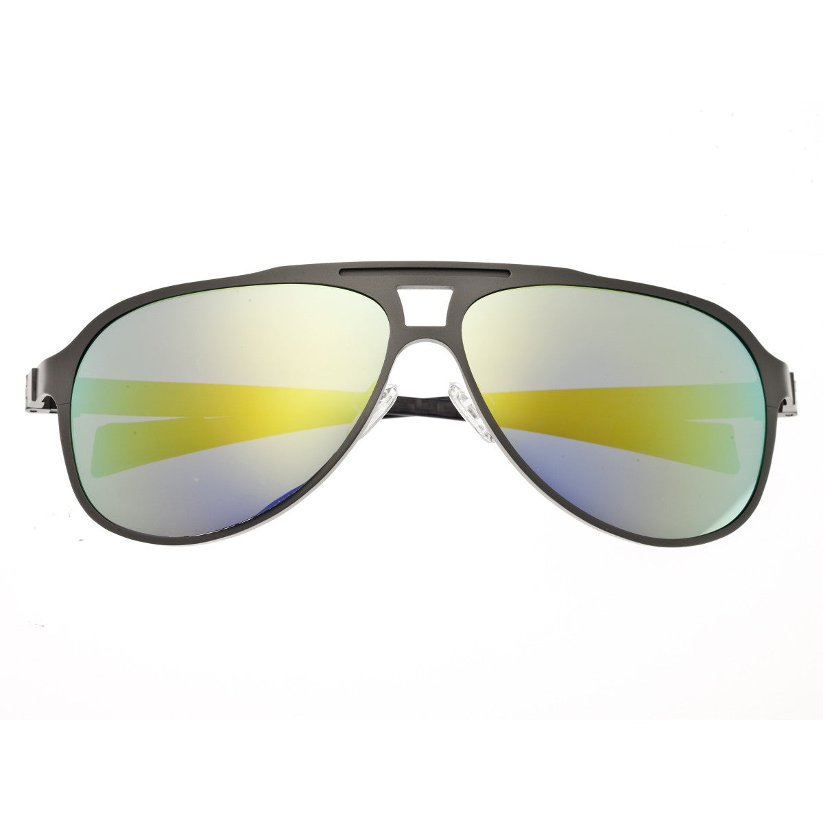Breed Apollo Titanium and Carbon Fiber Polarized Sunglasses - Silver/Gold - BSG006SR