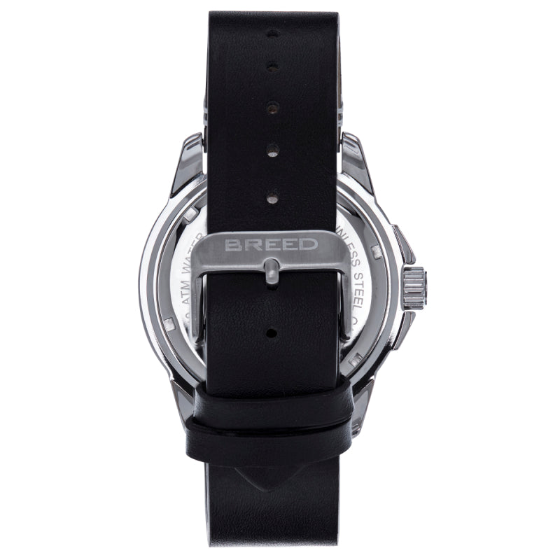 Breed Colton Leather-Strap Watch - Black - BRD9410