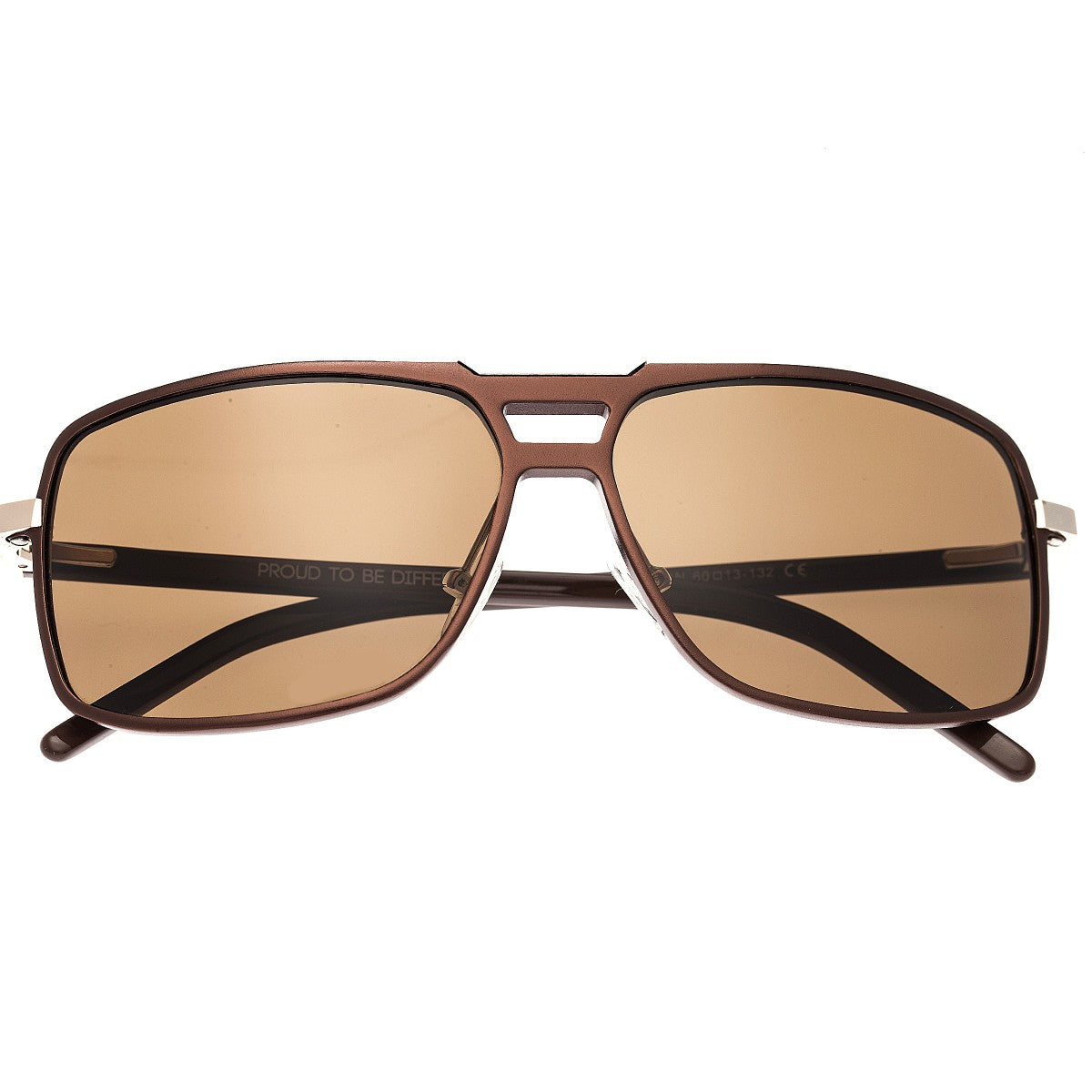 Breed Retrograde Aluminium Polarized Sunglasses - Brown/Brown - BSG017BN