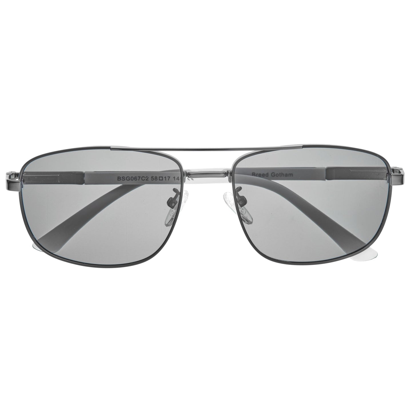 Breed Gotham Polarized Sunglasses - Silver/Black - BSG067C2