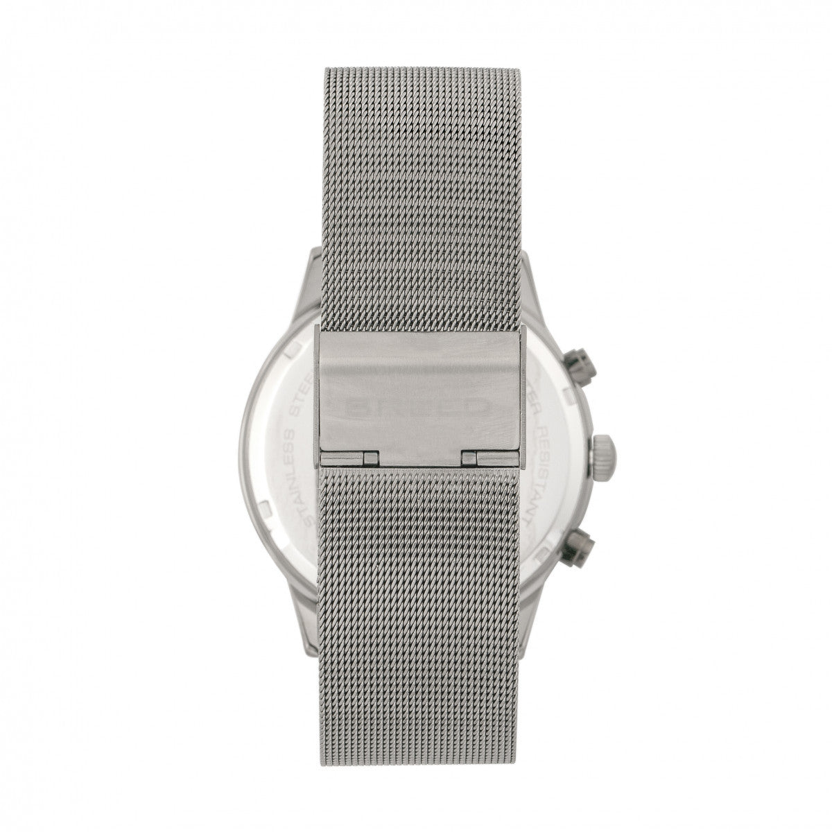 Breed Espinosa Chronograph Mesh-Bracelet Watch w/ Date - Silver/Gunmetal - BRD7602
