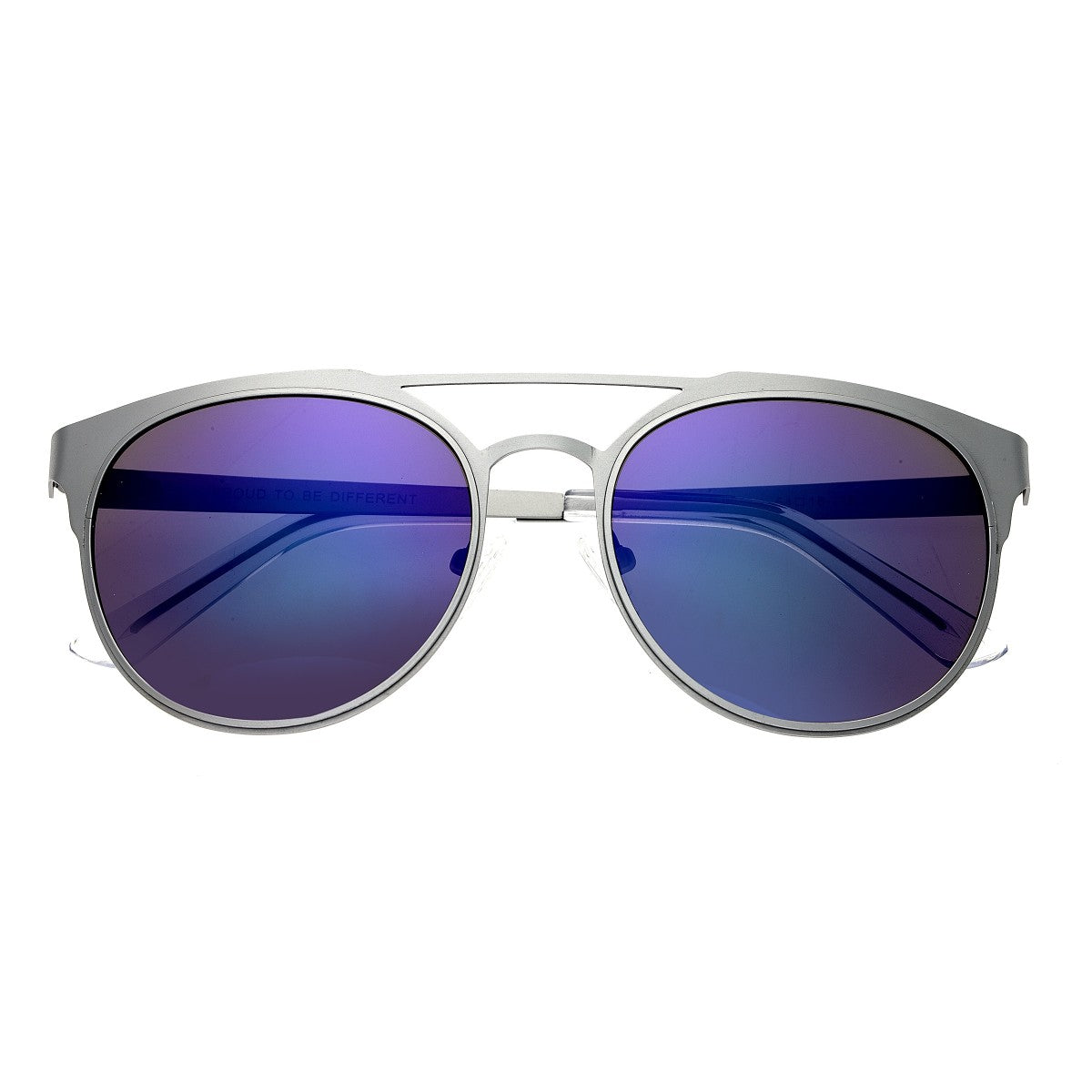 Breed Mensa Titanium Polarized Sunglasses - Silver/Purple-Blue - BSG037SL