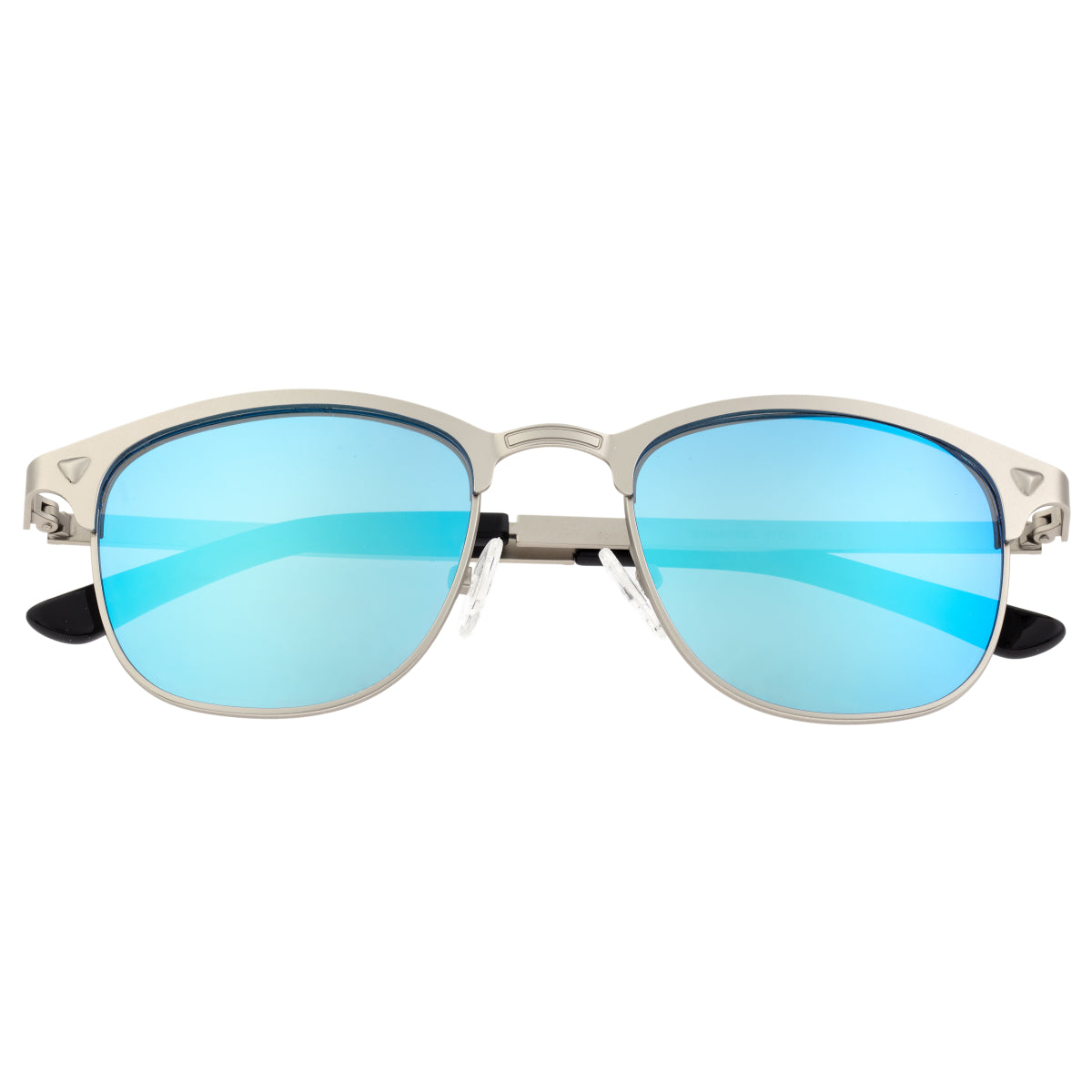 Breed Phase Titanium Polarized Sunglasses - Silver/Celeste - BSG058SL