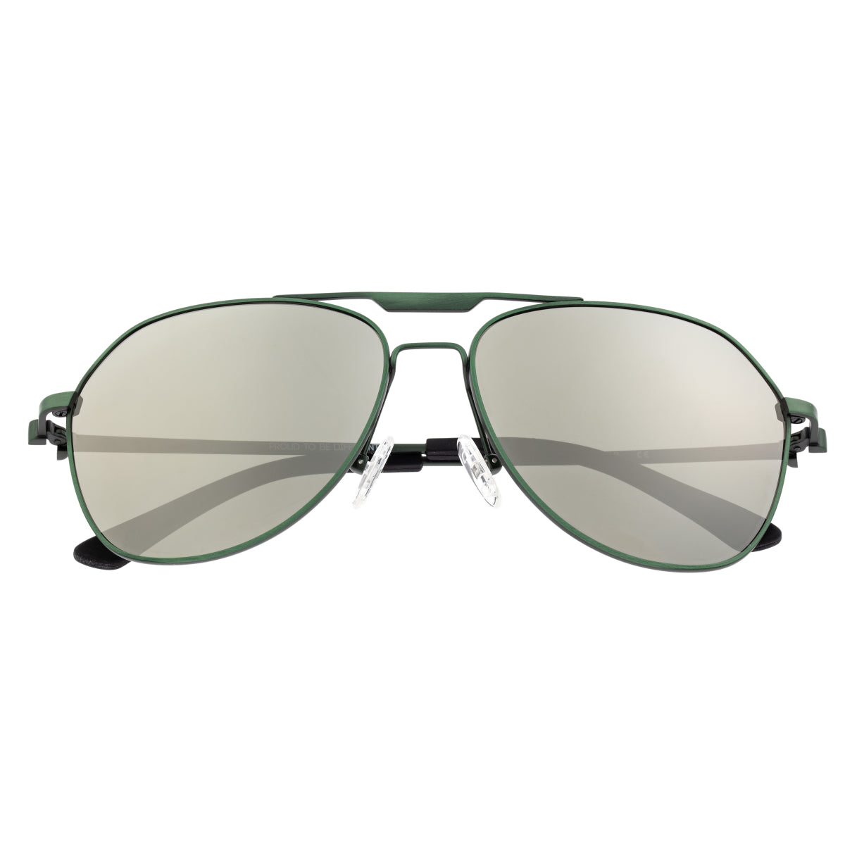 Breed Mount Titanium Polarized Sunglasses - Green/Silver - BSG056GN