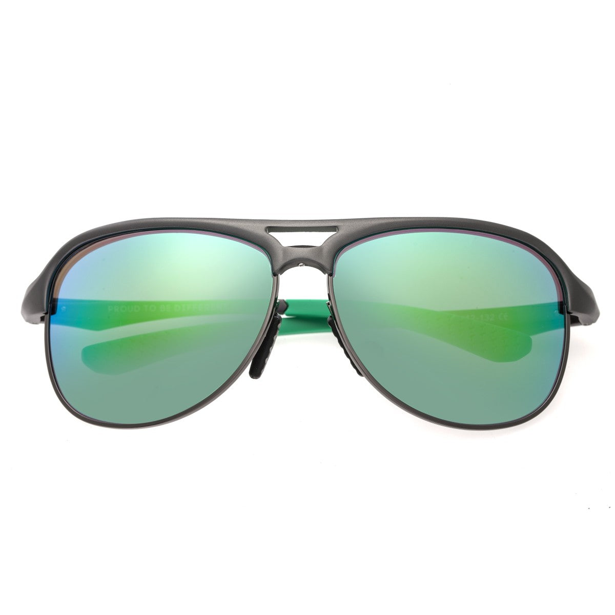 Breed Jupiter Aluminium Polarized Sunglasses - Gunmetal/Blue-Green - BSG019GM