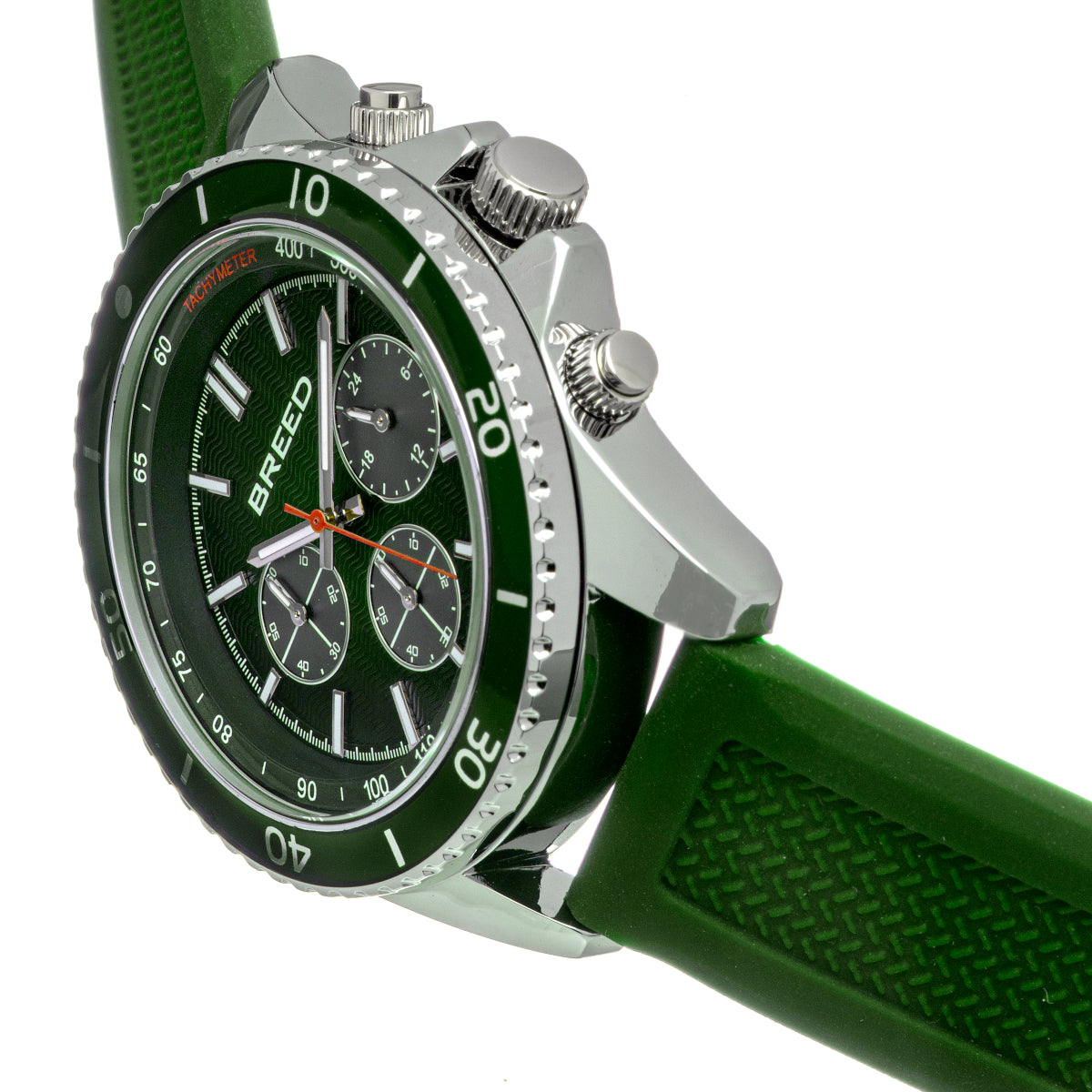 Breed Tempo Chronograph Strap Watch - Green - BRD9101