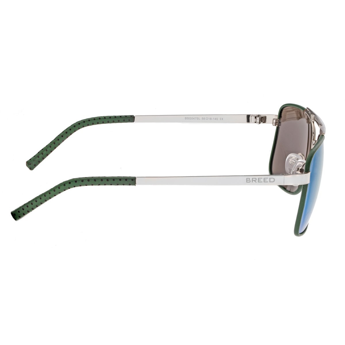 Breed Draco Polarized Sunglasses - Silver/Blue-Green - BSG047SL