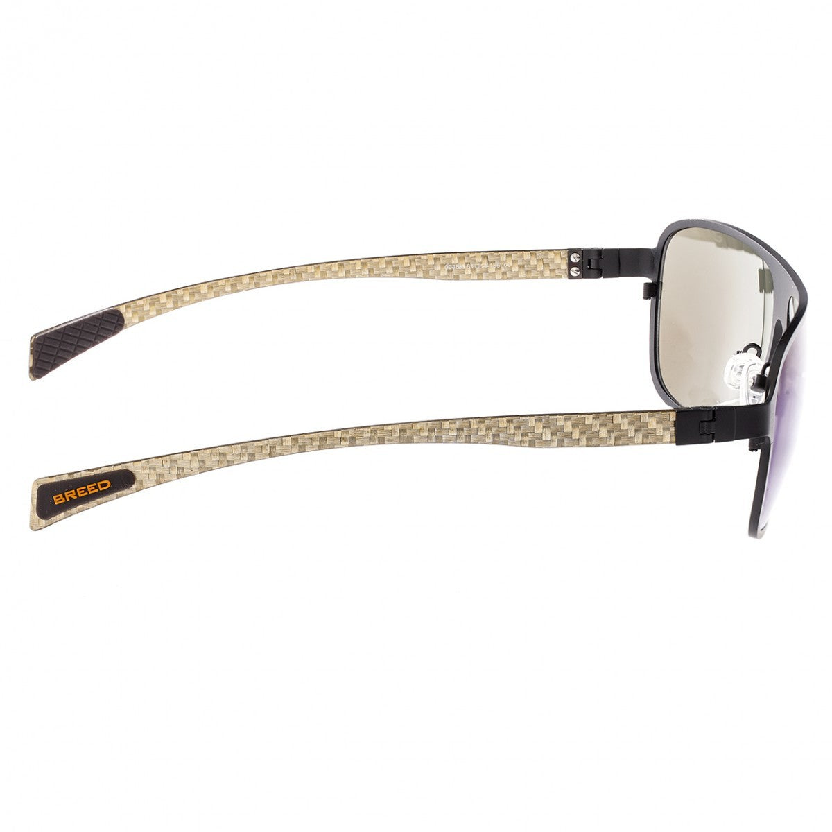 Breed Atmosphere Titanium And Carbon Fiber Polarized Sunglasses - Black/Blue - BSG004BK