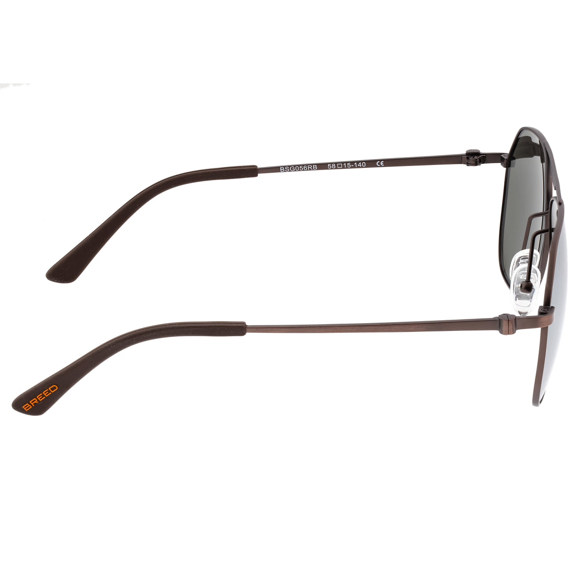 Breed Mount Titanium Polarized Sunglasses - Brown/Silver - BSG056RB