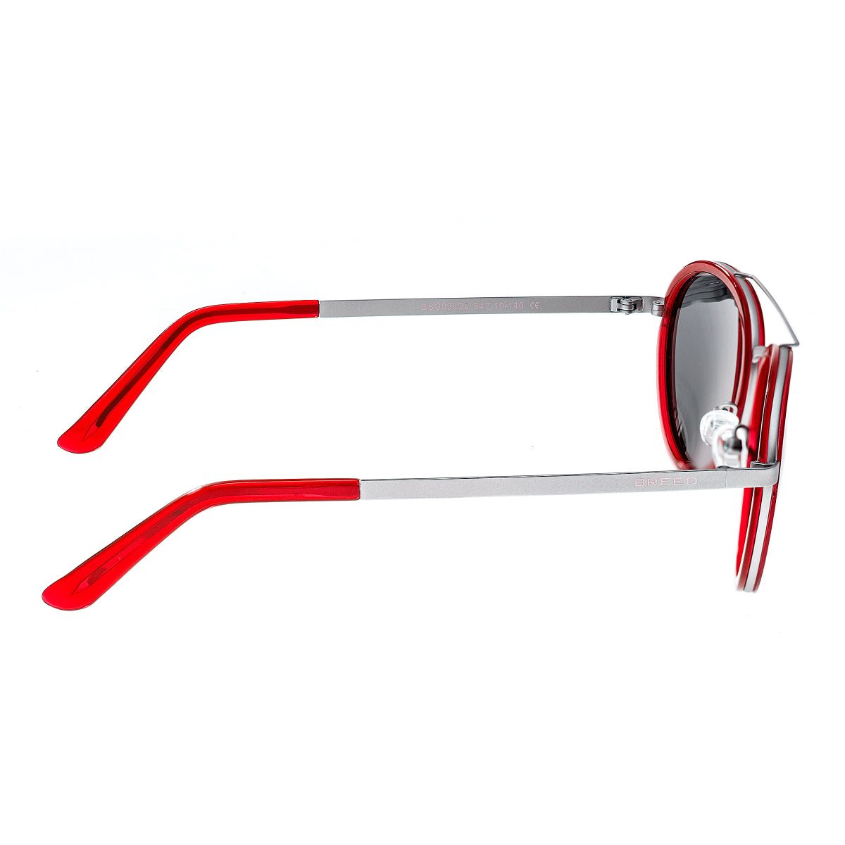 Breed Gemini Titanium Polarized Sunglasses - Gunmetal-Red/Black - BSG038GM