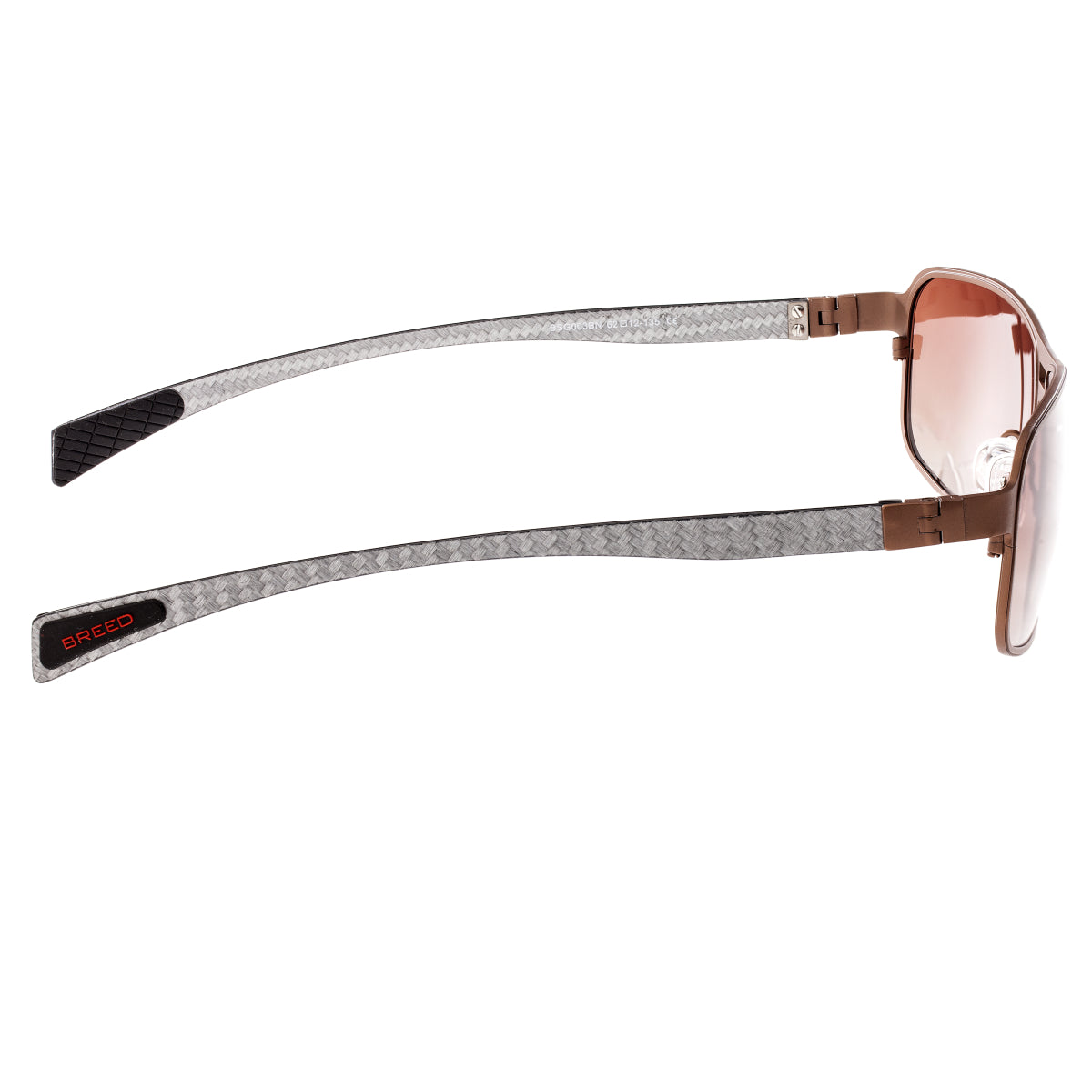 Breed Meridian Titanium and Carbon Fiber Polarized Sunglasses - Brown/Brown - BSG003BN