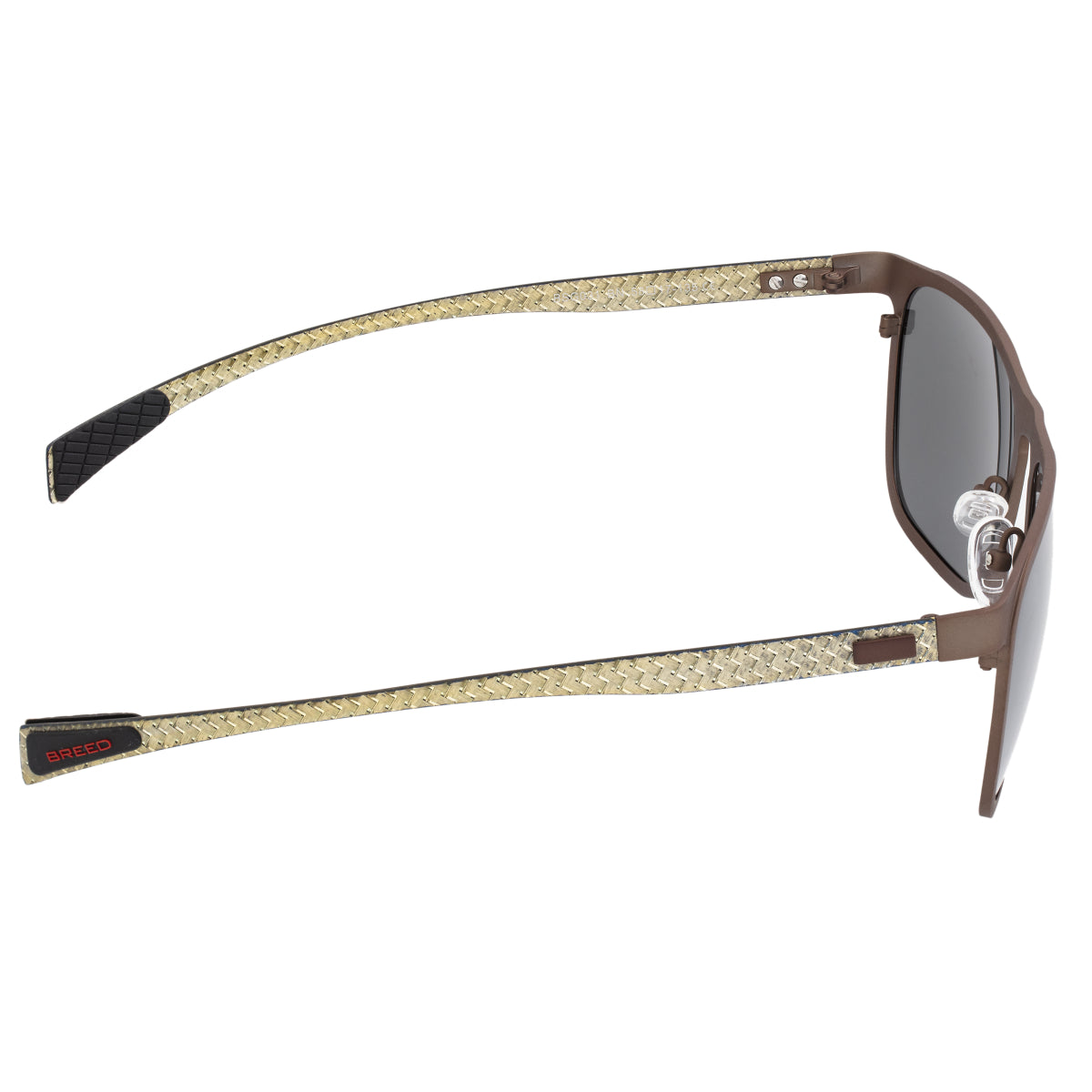 Breed Capricorn Titanium Polarized Sunglasses - Brown/Black - BSG031BN