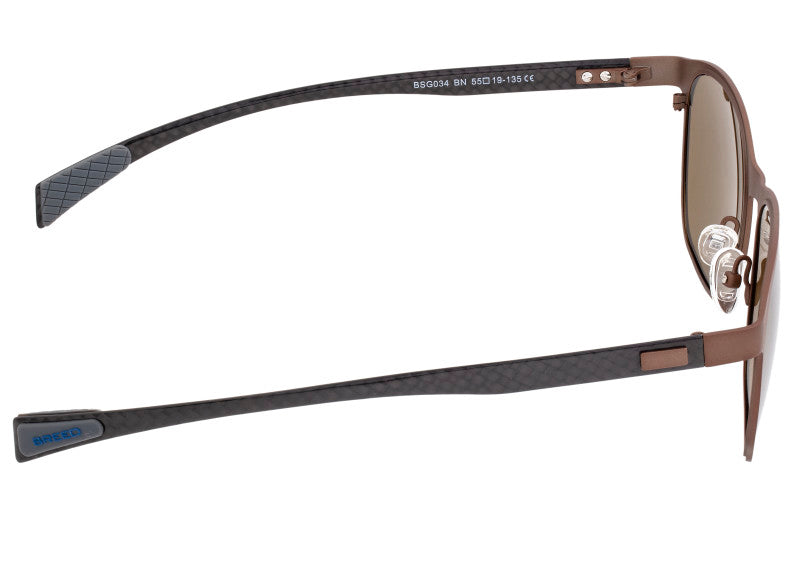 Breed Halley Titanium Polarized Sunglasses - Brown/Brown - BSG034BN