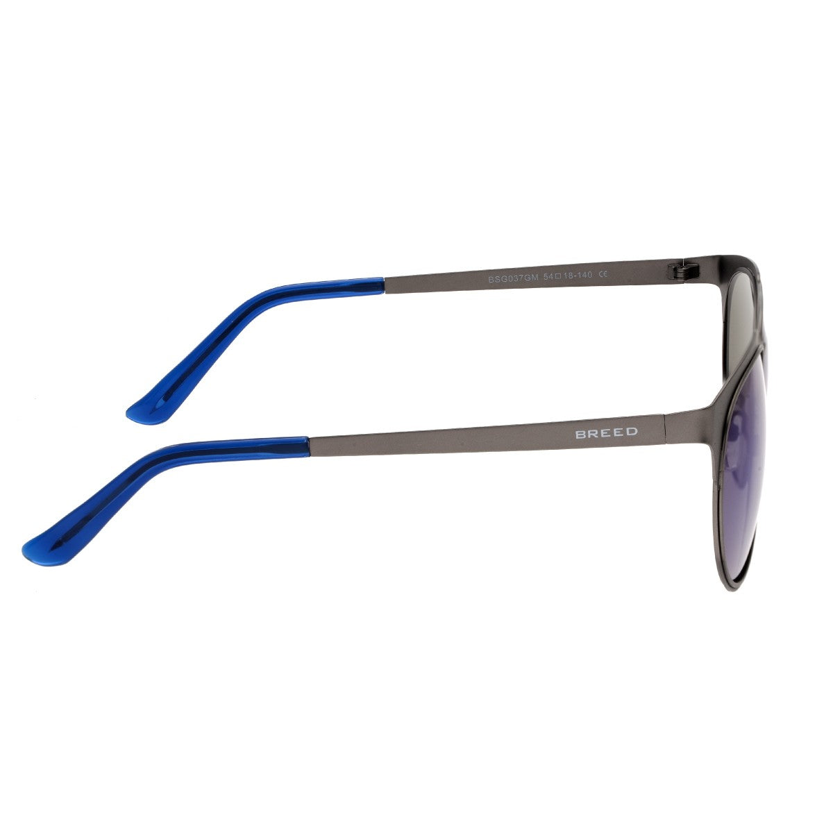 Breed Mensa Titanium Polarized Sunglasses - Gunmetal/Blue - BSG037GM