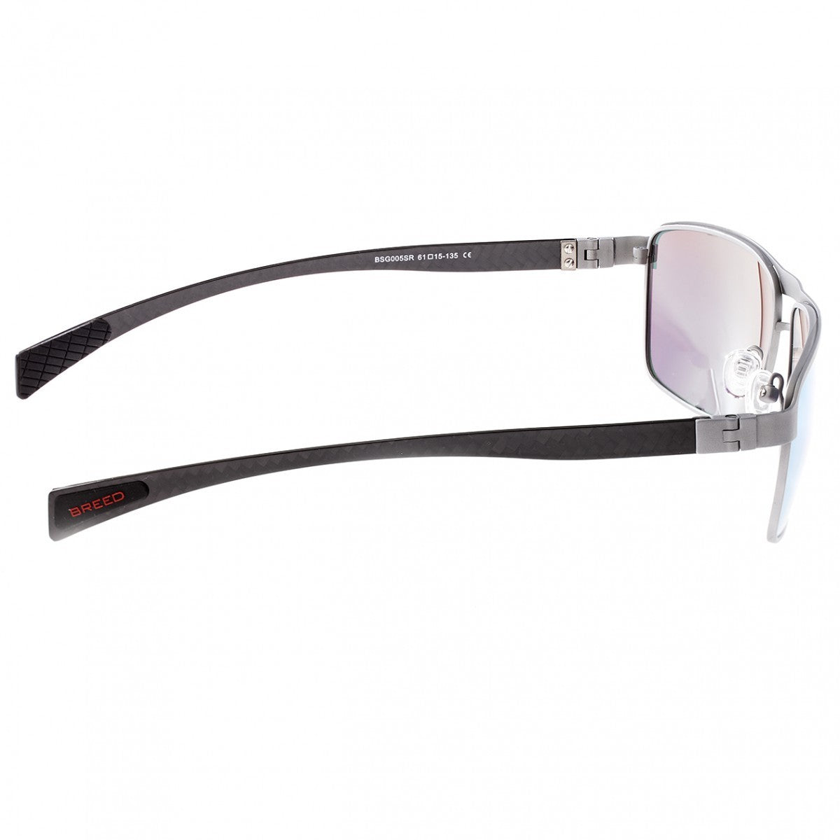 Breed Taurus Titanium and Carbon Fiber Polarized Sunglasses - Silver/Gold - BSG005SR
