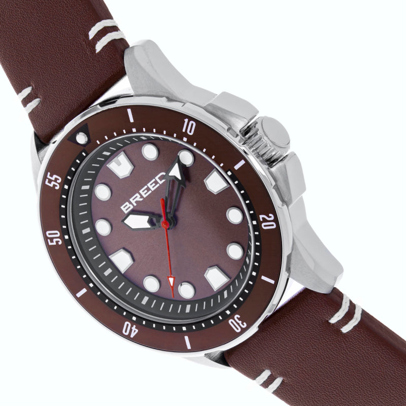 Breed Colton Leather-Strap Watch - Brown - BRD9416