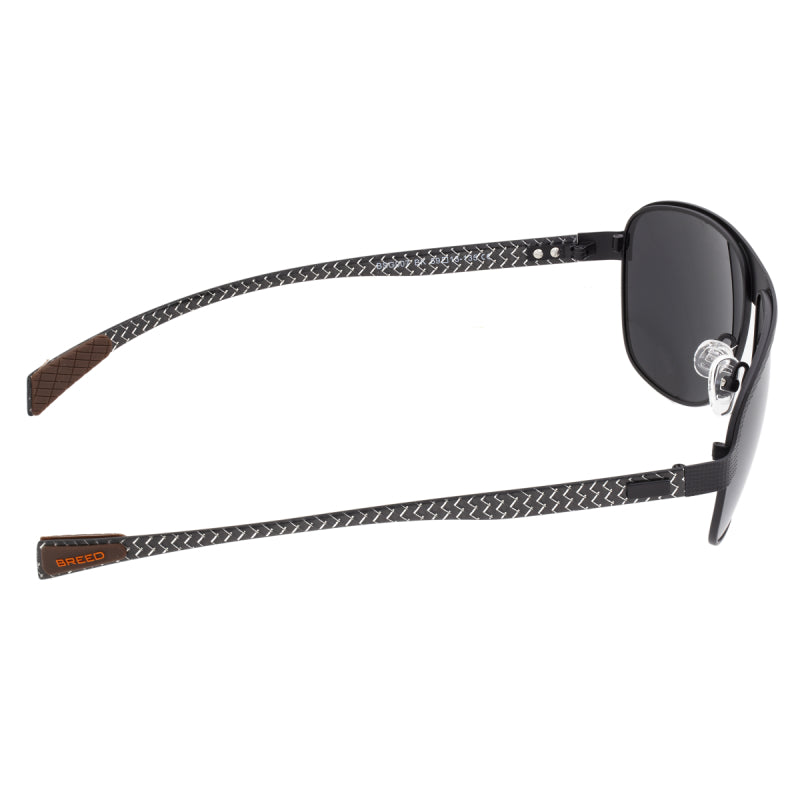 Breed Hardwell Titanium and Carbon Fiber Polarized Sunglasses - Black/Black - BSG007BK