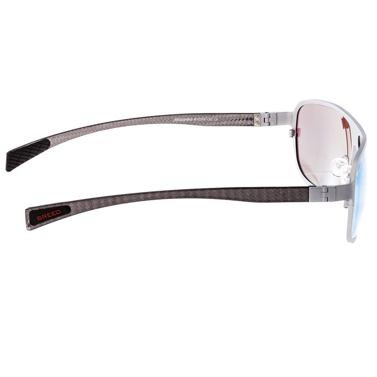 Breed Atmosphere Titanium And Carbon Fiber Polarized Sunglasses - Gunmetal/Green - BSG004SRG