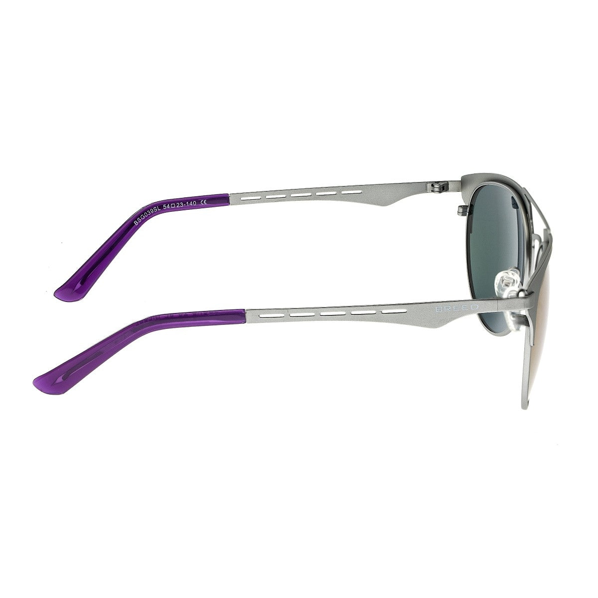 Breed Hercules Titanium Polarized Sunglasses - Silver/Purple - BSG039SL